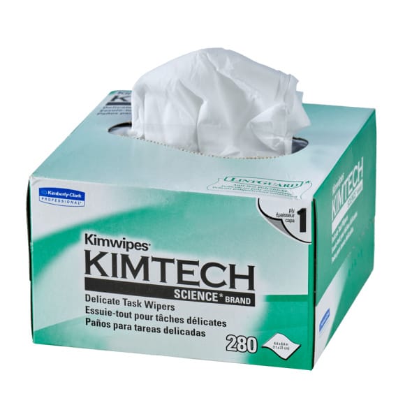 kimtech kimwipes 280 cleaning wipes in dispenser box