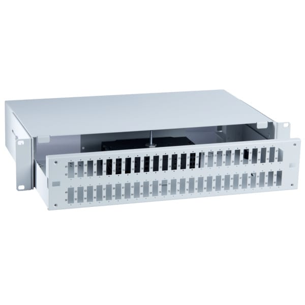 fiber optic patch panel 19-inch empty housing 2u