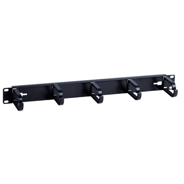 cable management panel 19-Inch 1U 5 hooks black (copy)