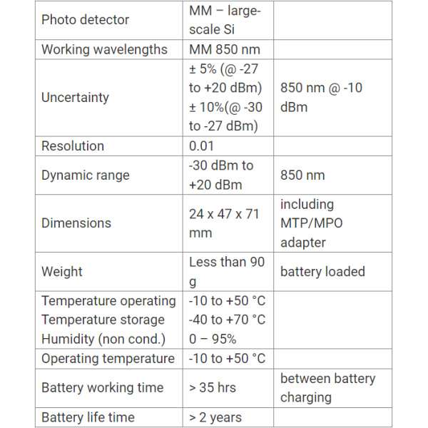 optokon pm 212 mpo pocket optical power meter usb probe