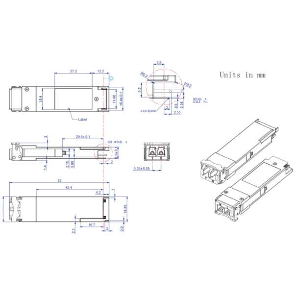 qsfp cwdm transceivers s40 qp lr4 d optokon premium