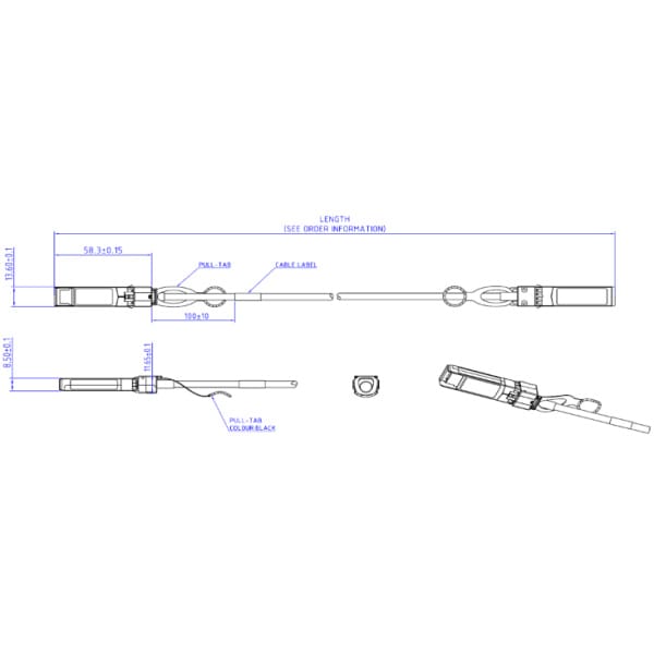 s10 sp sfp+ to sfp+ passive cable assembly optokon premium