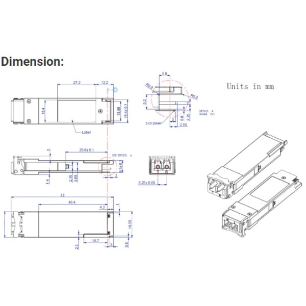 qsfp cwdm transceivers s40 qp lr4 xx d optokon premium