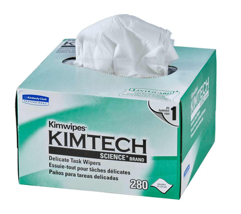 KIMTECH Kimwipes 280 cleaning wipes in dispenser box - Image 1