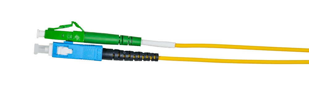 SC Patchcord 1m SC PC auf LC APC Simplex OS2 Singlemode – Bild 1