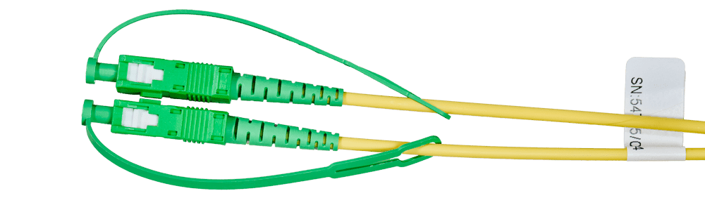 SC Patchcord 1m SC APC auf SC APC Simplex OS2 Singlemode – Bild 1